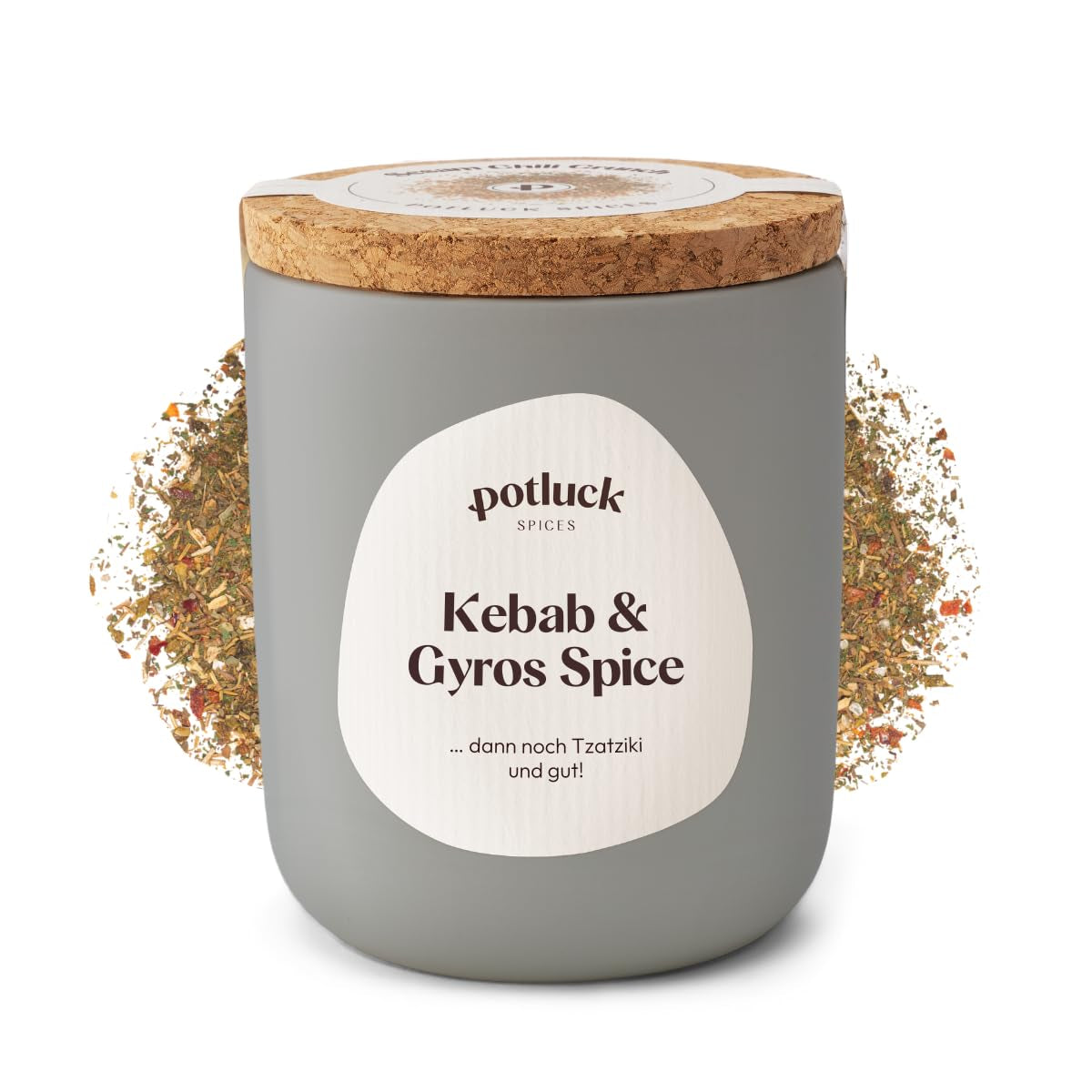Repas-partage | Épices Kebab et Gyros | Gewürzzubereitung im Keramiktopf | 50g | Végétalien, sans gluten et avec des ingrédients naturels