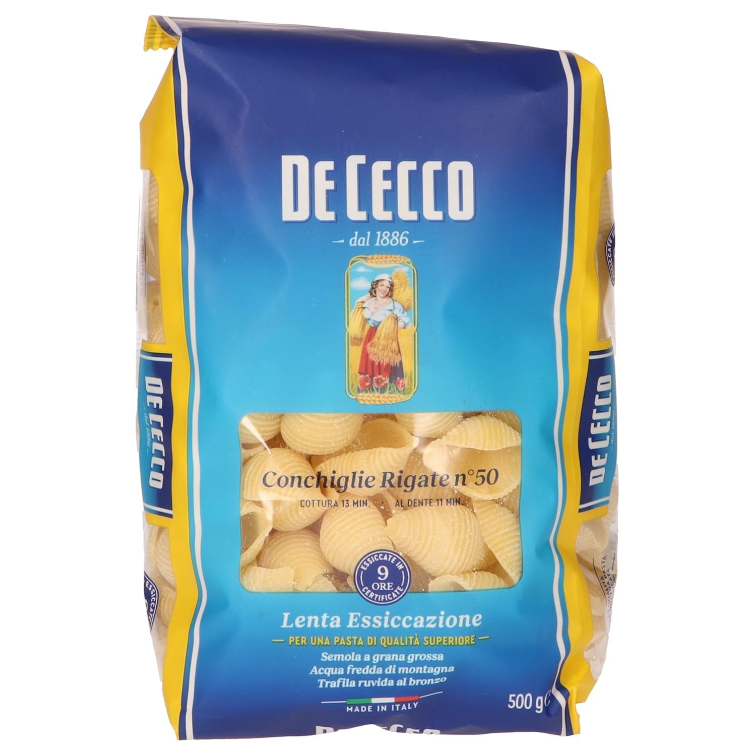 Conchiglie Rigate, 500 g (paquet de 1)