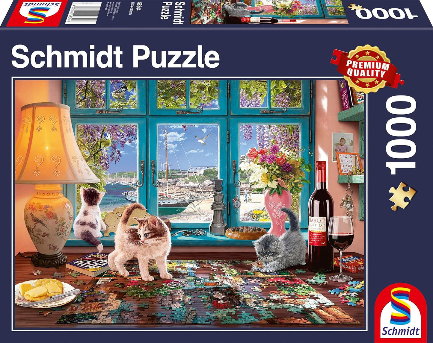 Schmidt Spiele 58344 À la table du puzzle, puzzle 1000 pièces Puzzle Naty Shop Titre par défaut