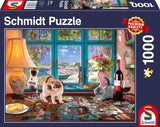 Schmidt Spiele 58344 À la table du puzzle, puzzle 1000 pièces Puzzle Naty Shop Titre par défaut