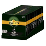 Capsules de café Espresso Ristretto, intensité 12 sur 12, 10 x 20 tasses & Capsules de café Espresso intense, intensité 10 sur 12, 200 capsules compatibles Nespresso®*, 10 x 20 tasses