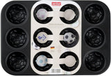 Zenker 12Er Muffinform – Muffinbackblech Für Muffins Und Cupcakes Aus Der Serie Soccer Baking– Hitzebeständiges 12Er Muffinblech Mit Antihaftbeschichtung, Schwarz Moules et plaques pour la pâtisserie Naty Shop