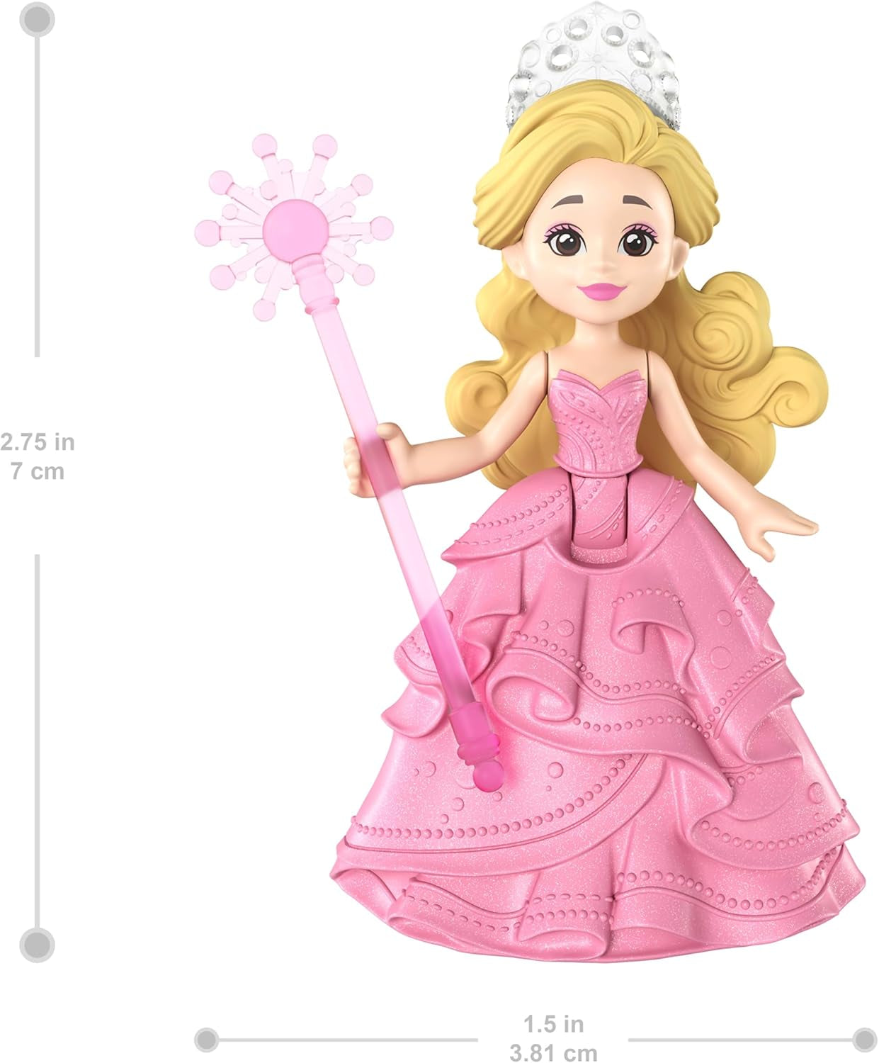 Mattel Universal Pictures Evil Glinda Bulle flottante, mini poupée et véhicule inspiré du film familier Glinda, JFM25, [Multicolore]