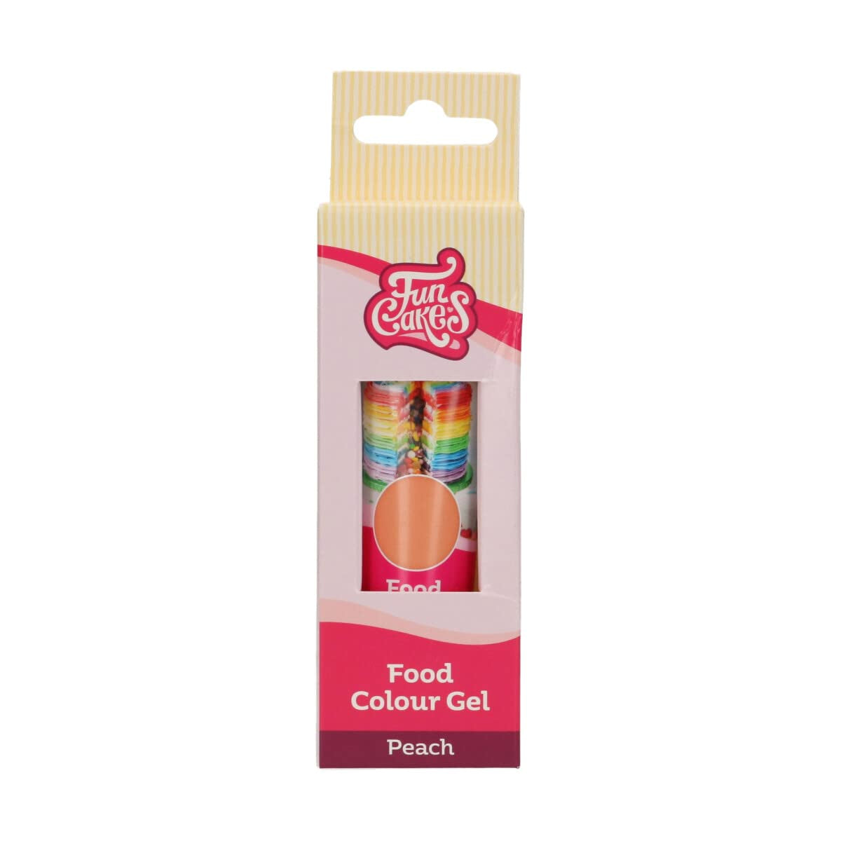 Colorant alimentaire Funcakes Peach Gel : Colorant alimentaire très concentré pour pâte, crème, fondant et pâte d'amande. Dosage facile. Une seule goutte pour créer des couleurs vibrantes. Halal. 30g.