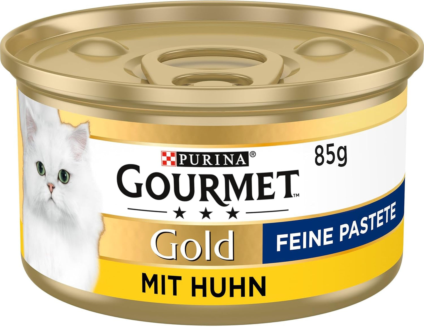 Gourmet Gold Pâte fine Katzenfutter nass, mit Huhn, 12er Pack (12 x 85g)