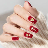 Breloques à ongles dorées, 80 pièces, croix, cœur, vierge marie, pierres précieuses en alliage métallique, accessoires pour manucure, décorations de conception, artisanat à faire soi-même