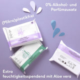 Naïf - Lingettes humides sans plastique - 162 pièces (3 paquets de 54 lingettes chacun) - pour bébés et enfants - fesses, corps, visage - à l'aloe vera et bambou - 0% parfum et alcool
