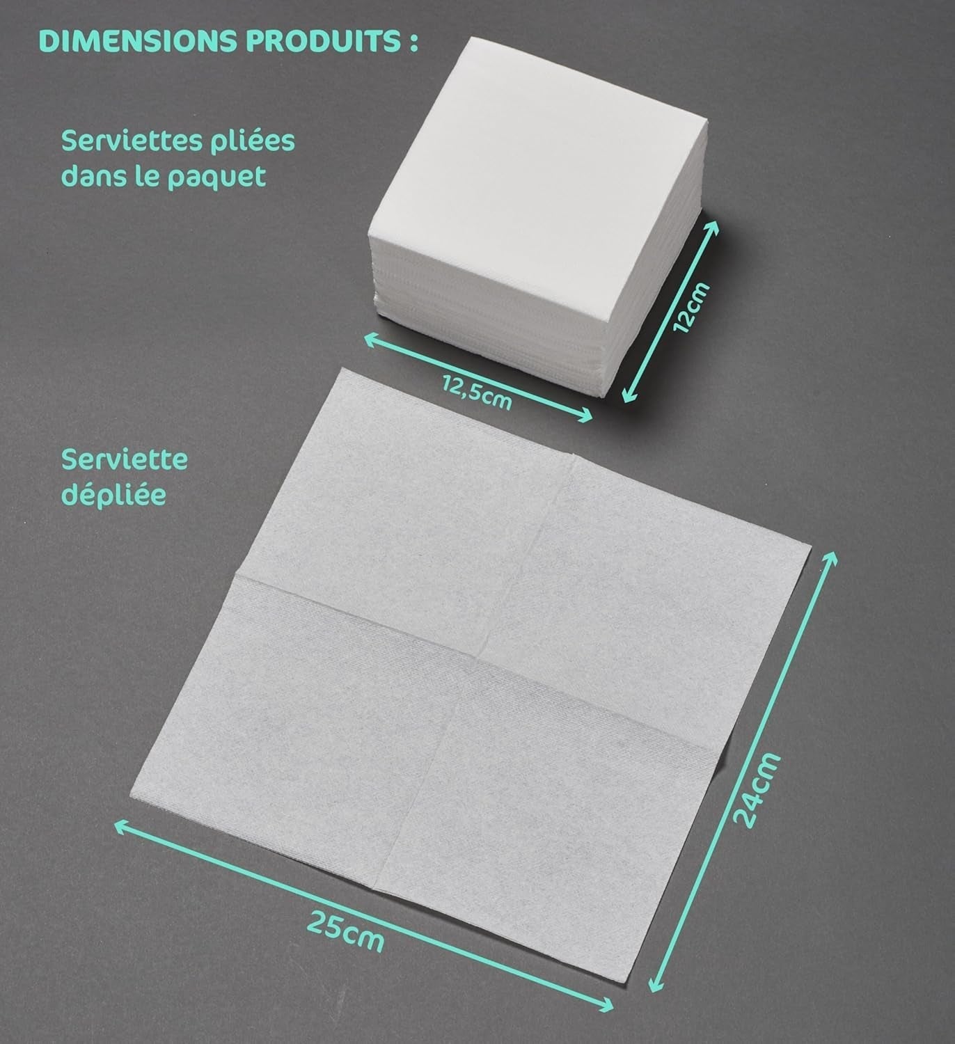 - Serviettes en papier Tex Touch - Coloris rose - Serviettes certifiées Fsc® - Recyclables et biodégradables - Paquet de 50 serviettes roses format 24 X 24 Cm