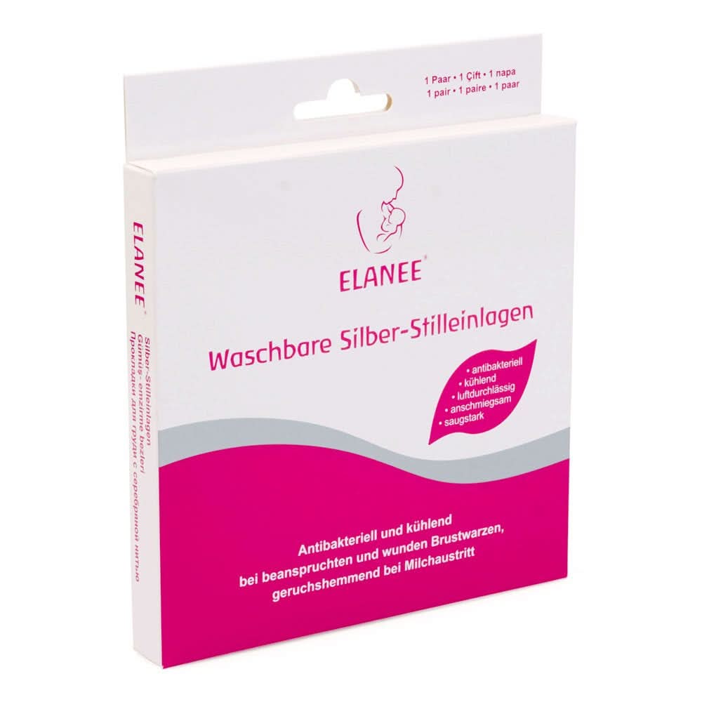 Coussinets d'allaitement ELANEE, argent, antibactériens et lavables - Accessoires d'alimentation et d'allaitement doux et rafraîchissants Bebe Naty Shop