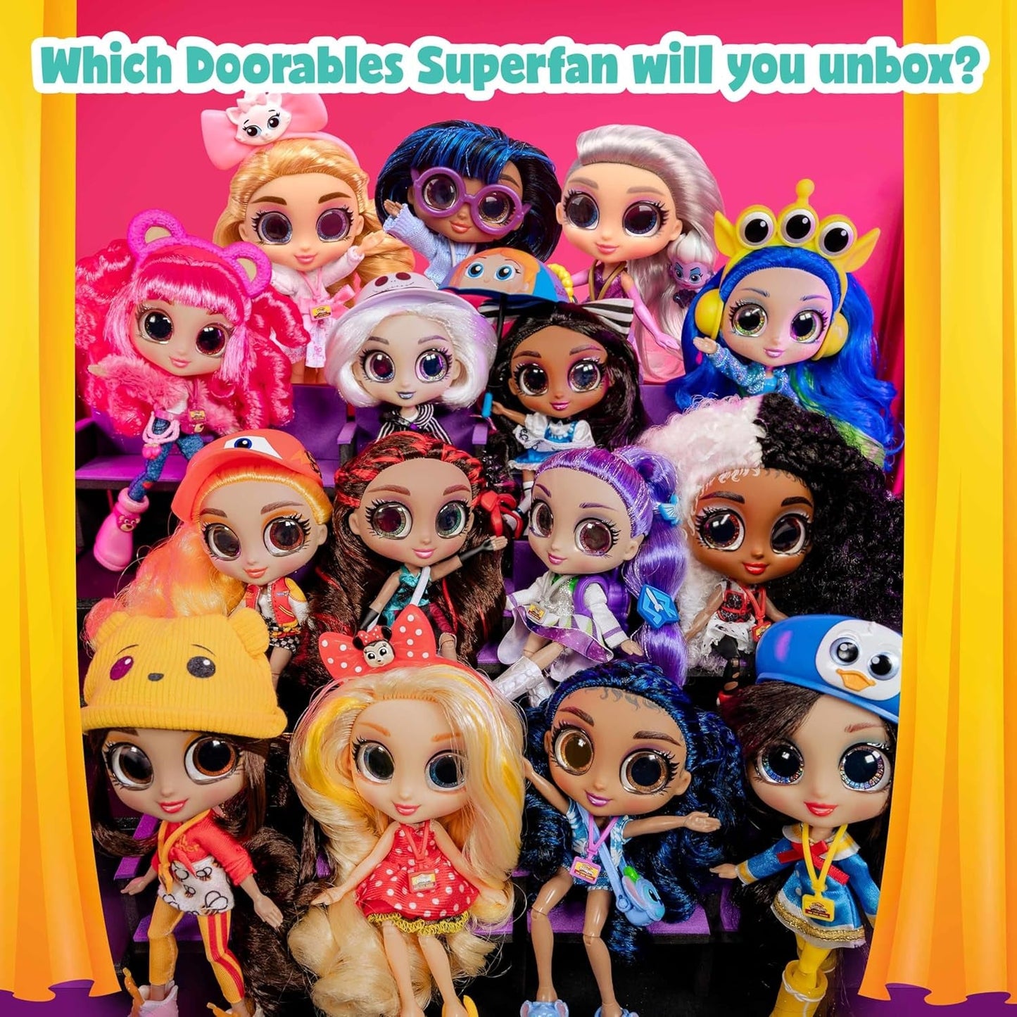 Disney Doorables Adoorbs Série 1 Poupées à collectionner avec accessoires, 14 cm, poupée tendance, jouet à partir de 5 ans, Just Play