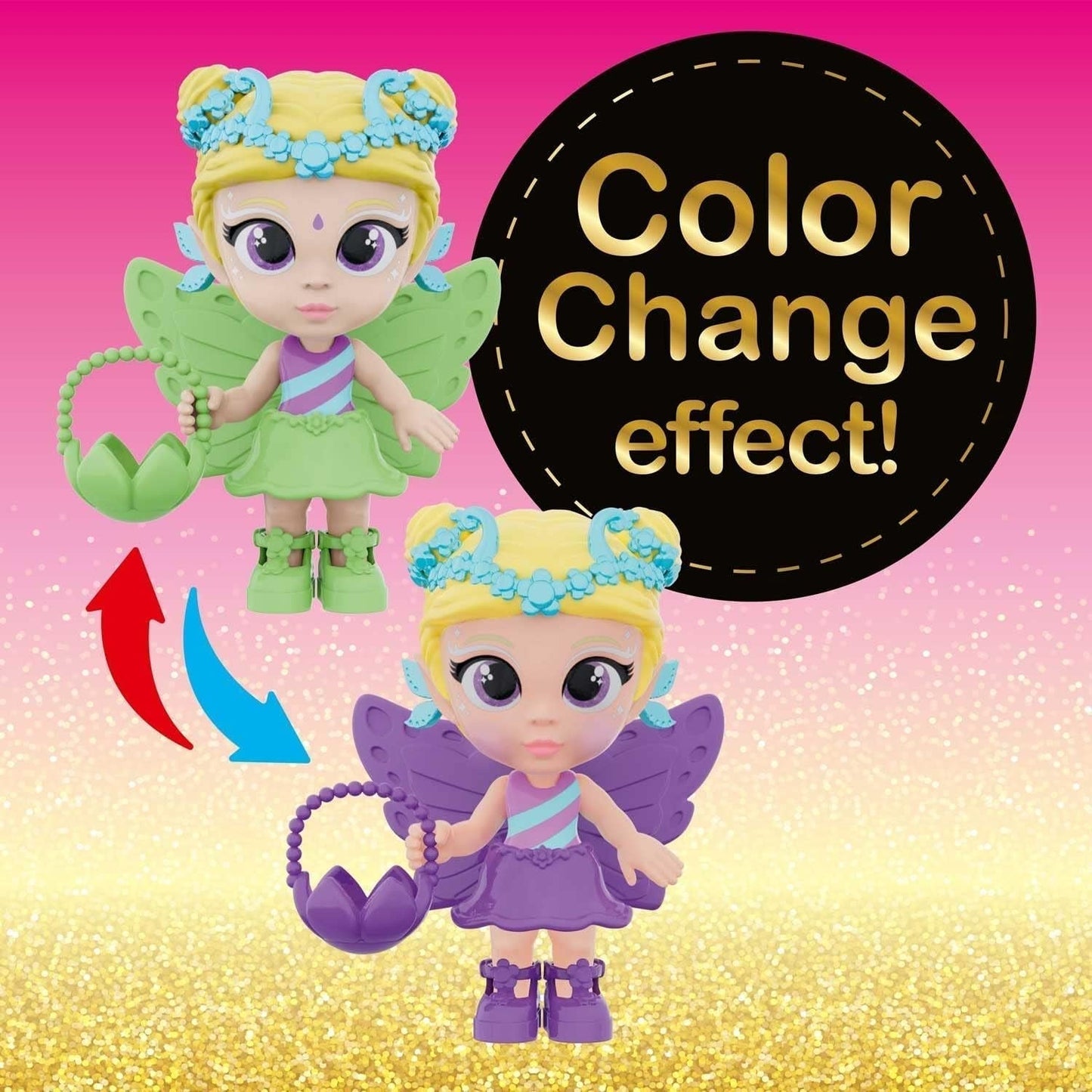 CRAZE Fée dans ma poche | Poupée féerique avec ailes, jouet féerique à collectionner avec effets spéciaux tels que paillettes, lueur dans le noir et changement de couleur Dolls Naty Shop