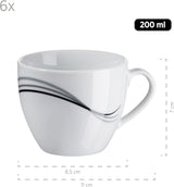 Mäser service de table combiné, porcelaine TAJO, blanc, 40 x 60 x 40 cm