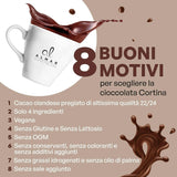 Chocolat chaud italien Cortina TARTE CHOCOLAT AMER, 15 sachets X 30 grammes Cacao et Chocolat Chaud Naty Shop