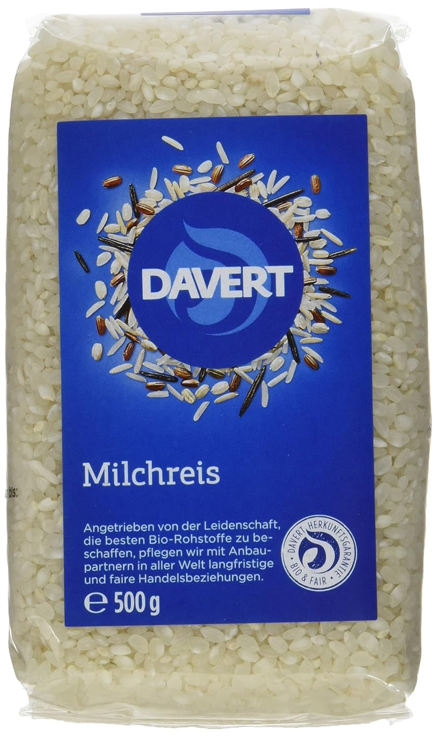 Riz au lait Davert (1 x 500 g) - Bio