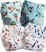 Littles and Bloomz FLP2-0406 Couche réutilisable à clip standard, 4 couches
