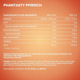 Ironmaxx Phantasty - Pêche crémeuse Dose de 250G | Vegan Geschmackspulver Mit Echten Frucht-Oder Nussstückchen | Perfekter Zuckerersatz Édulcorants Naty Shop