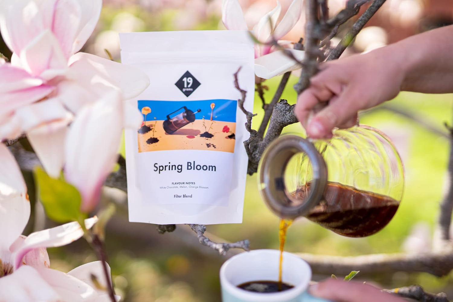 Filtre de floraison printanière | 250 g de céréales complètes | équitable et durable | fraîchement frit | café en grains 100% Arabica | café spécial | 19 grammes de café torréfacteur…