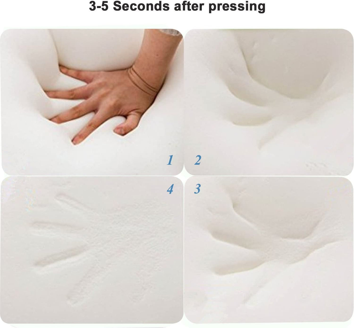 Oreiller en mousse à mémoire de forme, oreiller de soutien du cou, oreiller ergonomique pour différentes positions de sommeil avec housse amovible Oreillers orthopédiques cervicaux Naty Shop