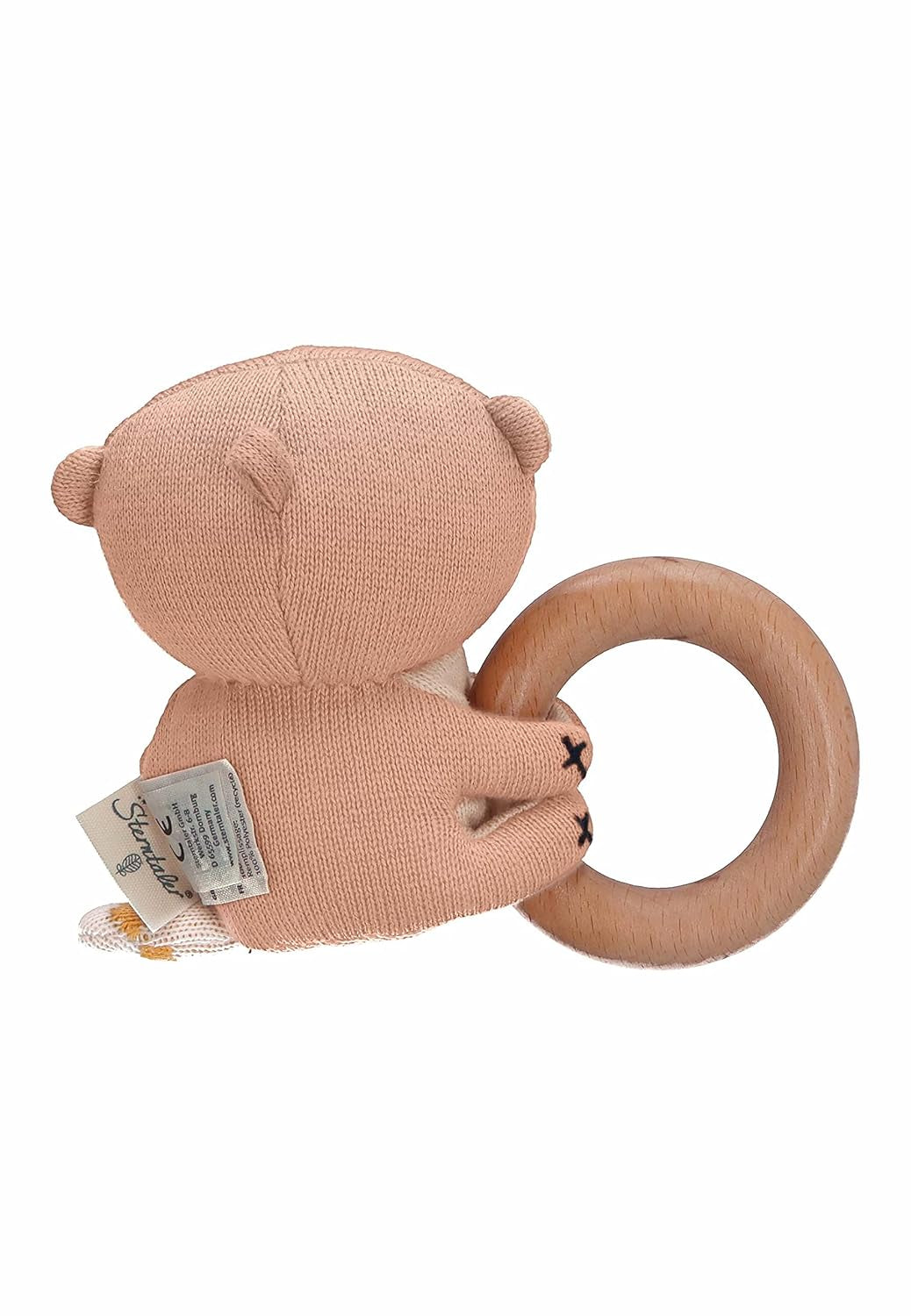 Sterntaler Baby Jungen Greifling Baby Holz Greifling Otti - Jouet pour bébé, jouet à saisir, jouet à saisir, anneau de préhension en bois pour enfants - bio Bebe Toys Naty Shop