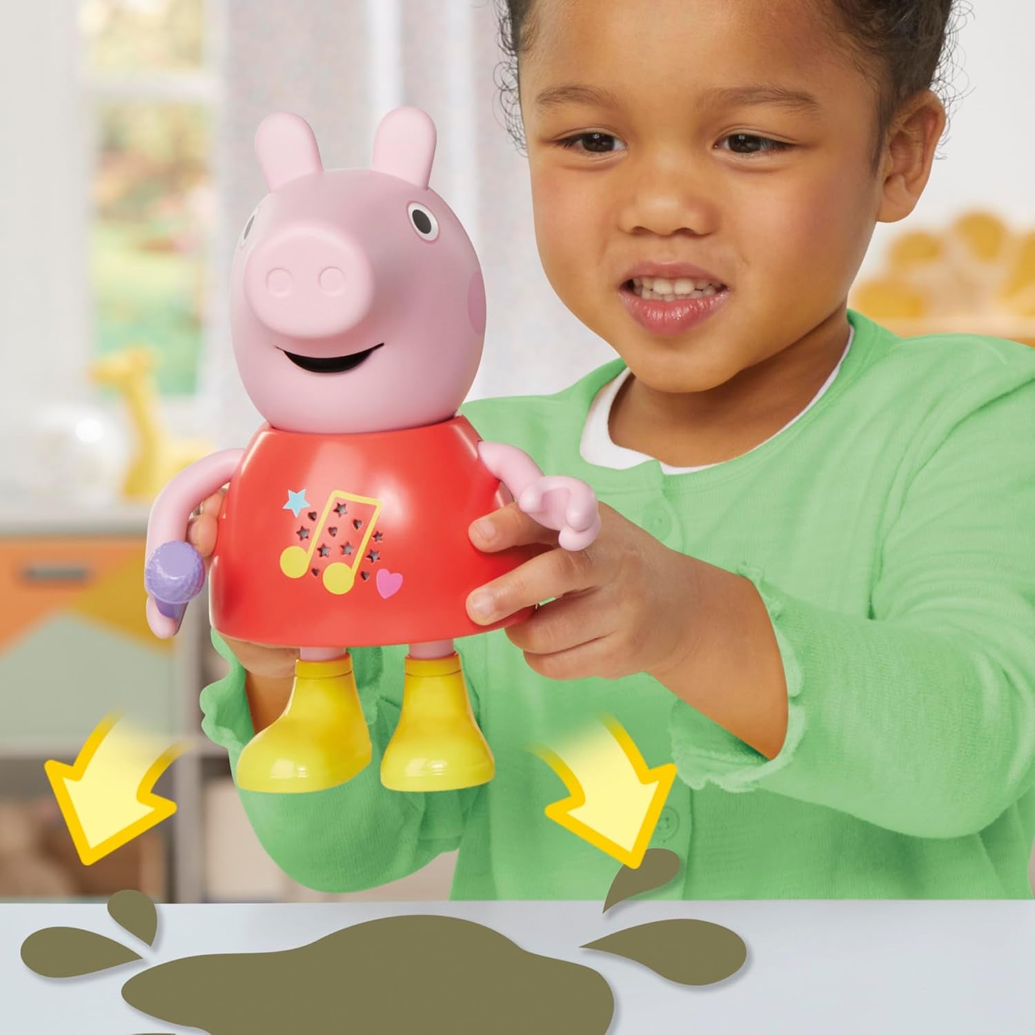 Poupée Peppa Pig, parlant et chantant, rose, 20 cm