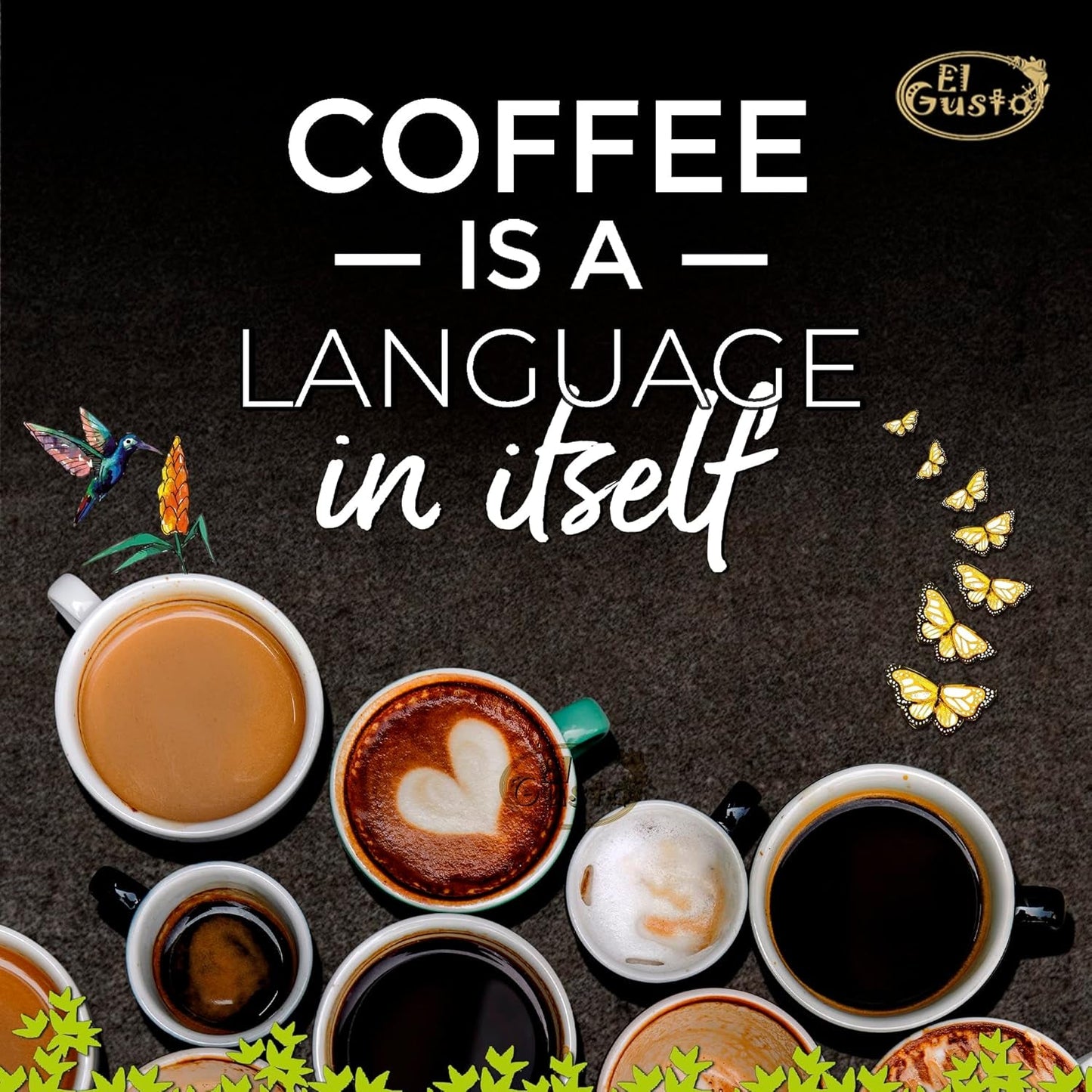El Gusto Espresso Kaffee aus Ganzen Bohnen au Costa Rica, Dunkel Geröstet, Creative Mischung, 100% Arabica, Frischer Gourmet-Kaffee 3er Pack