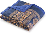 BASSETTI coton à carreaux TORCELLO coloris BLEU FONCÉ B1 taille 135X190 Couettes et couettes Naty Shop