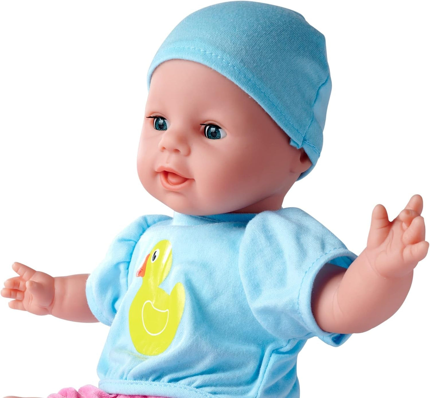 Simba 105010964 - Poupée corps souple Laura Hungry avec mannequin, cuillère magique, bouteille avec contenu qui disparaît et petite assiette, 38cm, poupée à partir de 2 ans Naty Shop Dolls