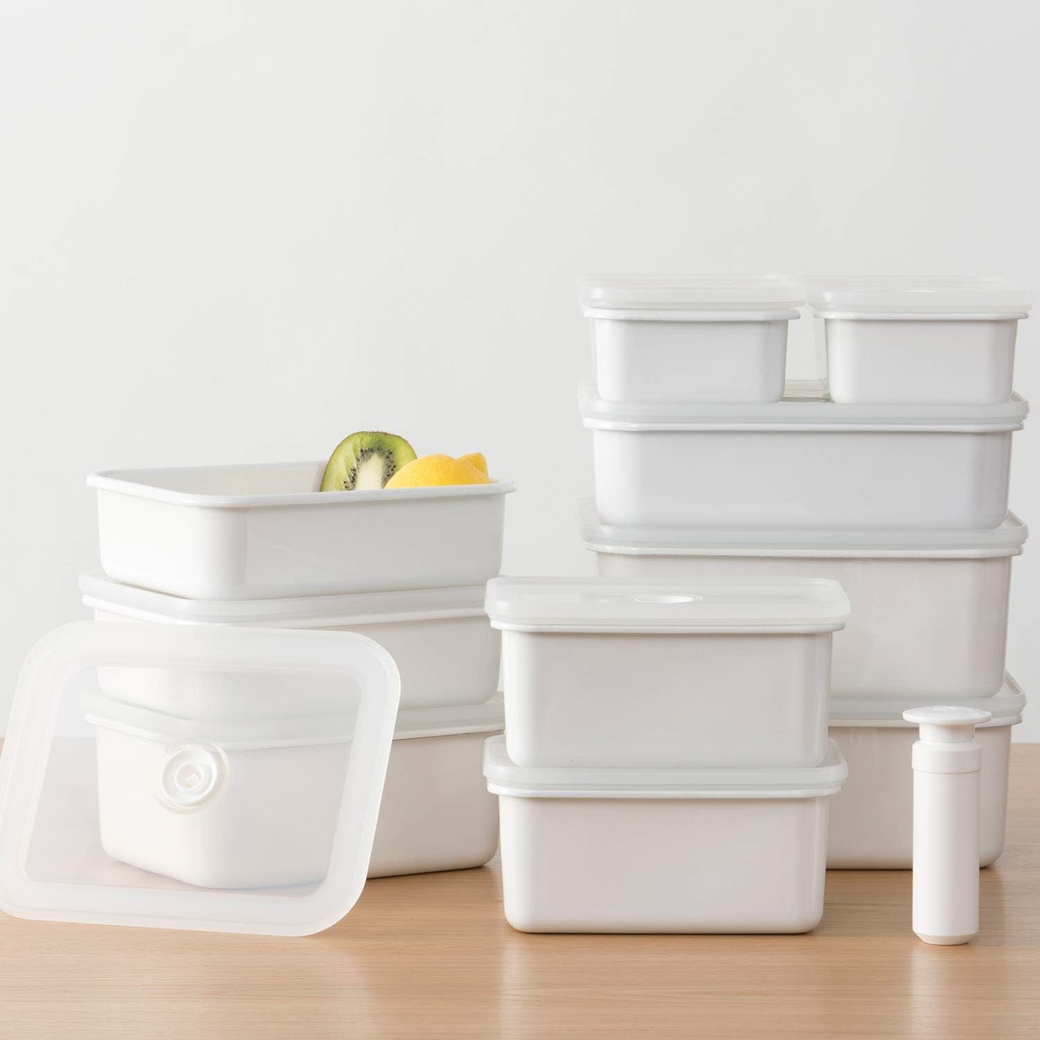 Boîte de conservation sous vide émaillée | XL| 1,85L | 23,5 x 17,5 x 7 cm | garde les aliments frais beaucoup plus longtemps | protège les aliments contre les bactéries et les infestations fongiques | sans pompe à vide Boîtes de conservation alimentaire Naty Shop