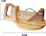 Coupe-saucisses traditionnel - Guillotine à saucissons - 30 X 19 X 12 Cm - Broyeurs et Trancheuses en bois massif Naty Shop