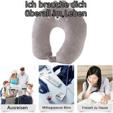 Oreiller cervical 2 en 1 Oreiller cervical en forme de U Oreiller appui-tête Oreiller de soutien du cou Oreiller de soutien du cou Déformation de l'oreiller cervical pour animaux en peluche Pour le camping Randonnée Voiture Avion Oreillers orthopédiques cervicaux Naty Shop