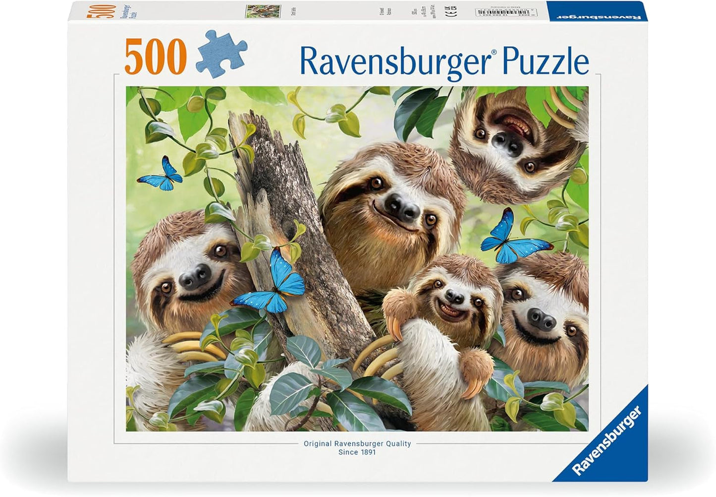 Ravensburger Puzzle 12000203 - Sloth Selfie - puzzle 500 pièces pour adultes et enfants de plus de 10 ans, puzzle avec motif animal Puzzle Naty Shop