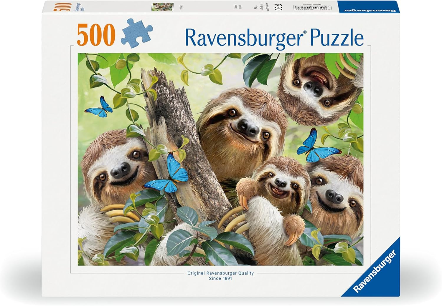 Ravensburger Puzzle 12000203 - Sloth Selfie - puzzle 500 pièces pour adultes et enfants de plus de 10 ans, puzzle avec motif animal Puzzle Naty Shop