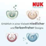 Sucettes NUK First Choice Night pour bébés | 6-18 mois | Sucettes orthodontiques qui brillent dans le noir | Apaise 99% des bébés** | Hippopotame/Koala | Paquet de 2