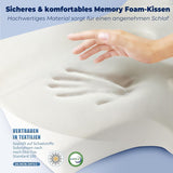 SAHEYER oreiller orthopédique oreiller de soutien de la nuque oreiller de tête, oreiller cervical ergonomique oreiller pour dormeur latéral 60 X 40 X 13/11 cm oreiller en mousse à mémoire de forme pour dormeur latéral, dos et ventre Oreillers orthopédiques cervicaux Naty Shop