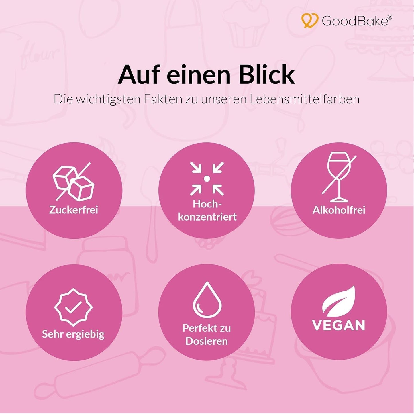 Colorant alimentaire lilas pastel Goodbake (11 ml) - Colorant alimentaire à haute dose - Pour colorer les gâteaux, fondants, crème au beurre, macarons, boissons, slime et bien d'autres articles. 100% végétalien