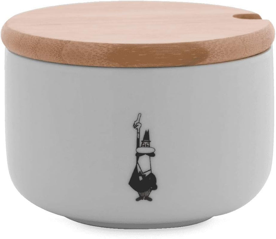 Y0TZ102 Zuccheriera (avec couverture en bambou), Porcellana, blanc