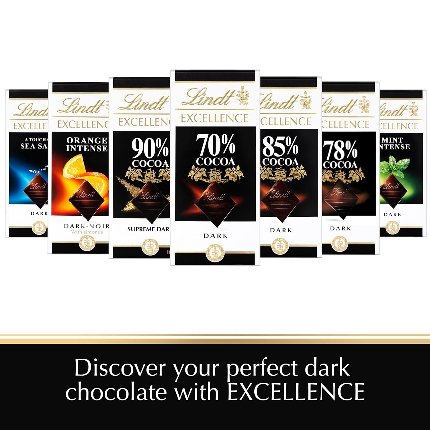 Chocolat Lindt | Barre EXCELLENCE 85% Cacao | 100g | Chocolat Extra Noir | Vegan Chocolate Bar
