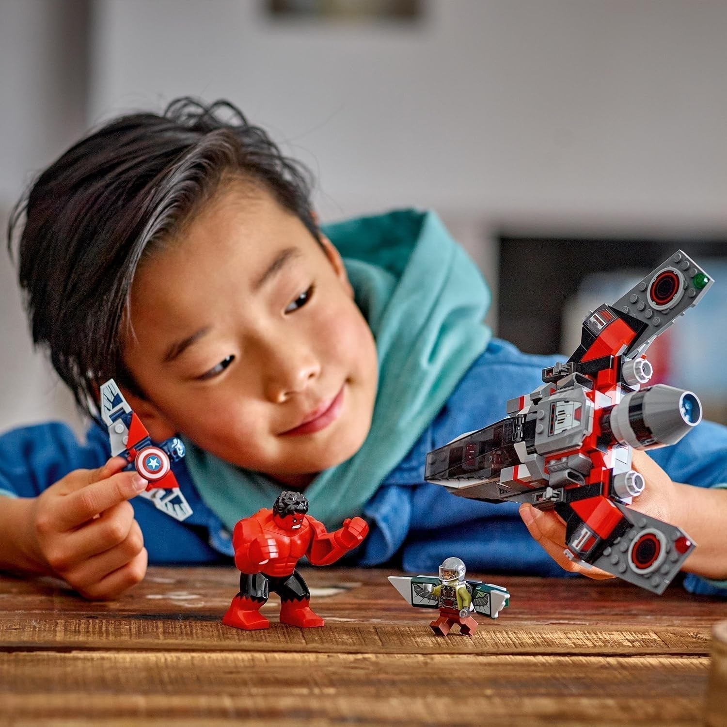 LEGO Marvel Affrontement entre Captain America et Red Hulk Cadeau pour enfants Jet Set à construire Jouet de super-héros pour garçons et filles de 8 ans Jouet de construction d'aventure 76292 Jeux de construction Besuche den LEGO-Store