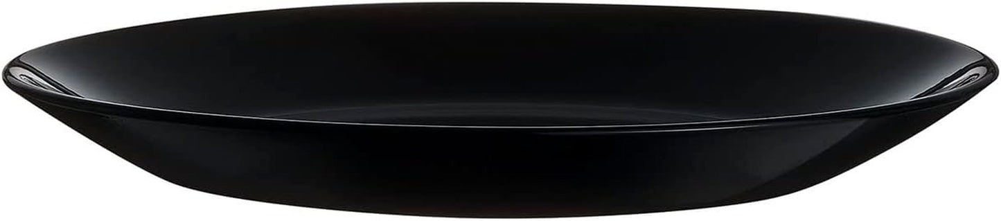 Arcopal Zelie service de table en verre noir, 12 pièces, 4 places, noir