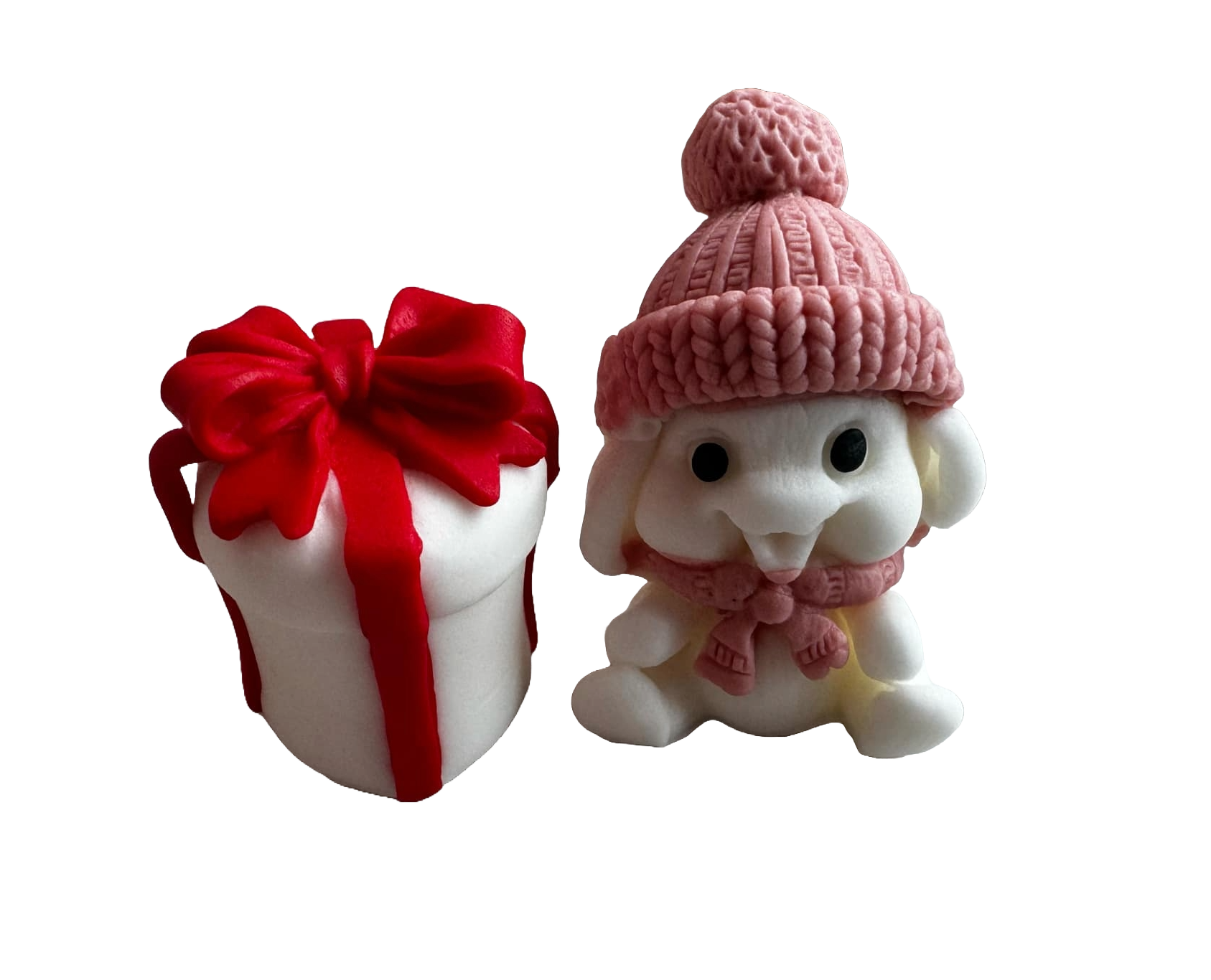 Lot de 2 décorations comestibles en pâte à sucre, Émotion de cadeaux, filles Décorations en Pâte à Sucre Naty Shop