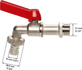 Robinet à boisseau sphérique Gardena : vanne intérieure et extérieure, filetage 26,5 mm (G 3/4"), pour tuyaux 1/2" (13 mm) (7332-20)