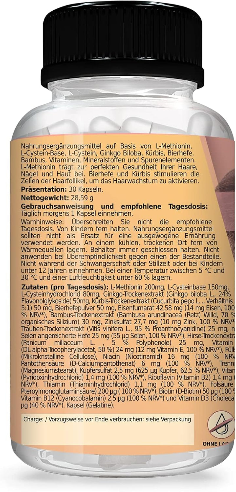 Healthy Fusion Haircomplex, efficace contre la chute des cheveux, 30 gélules Soins capillaires Naty Shop