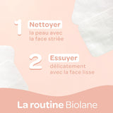 BIOLANE 12 Serviettes Humides Maxi Carrés - Bébés - 100% Bio - 720 Coton - pour peaux sensibles - Change et Toilette - dès la naissance - fabriquées en France