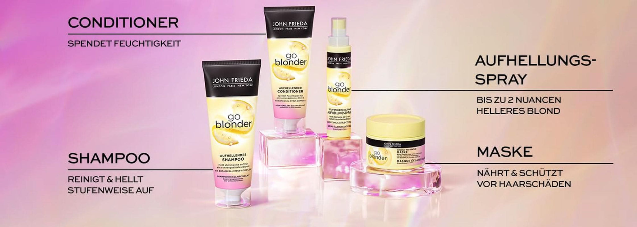 John Frieda Sheer Blonde Go Blonder Shampooing, 250 ml Douche et Bain Naty Shop