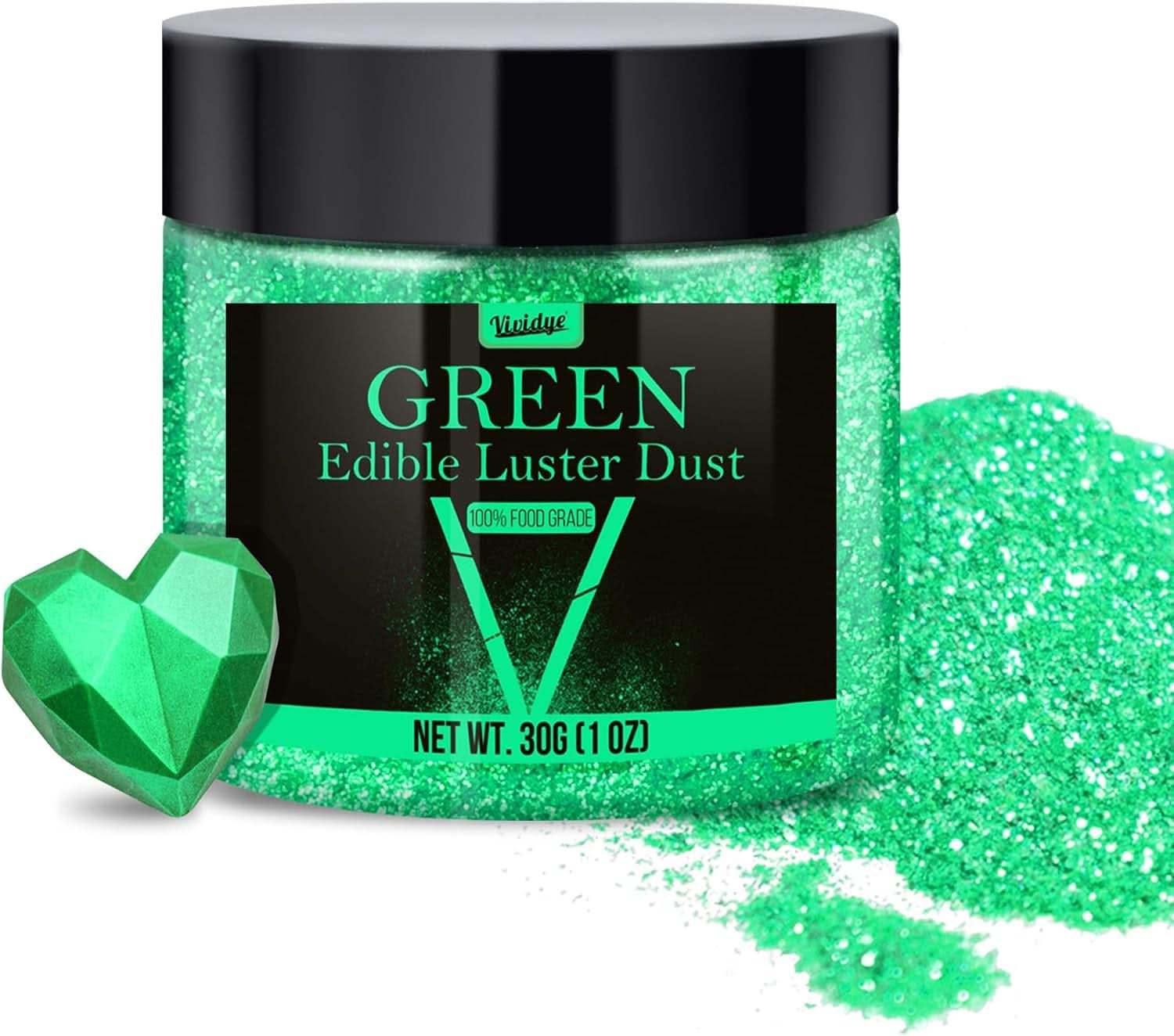 Paillettes comestibles, 5 grammes Naty Shop Vert