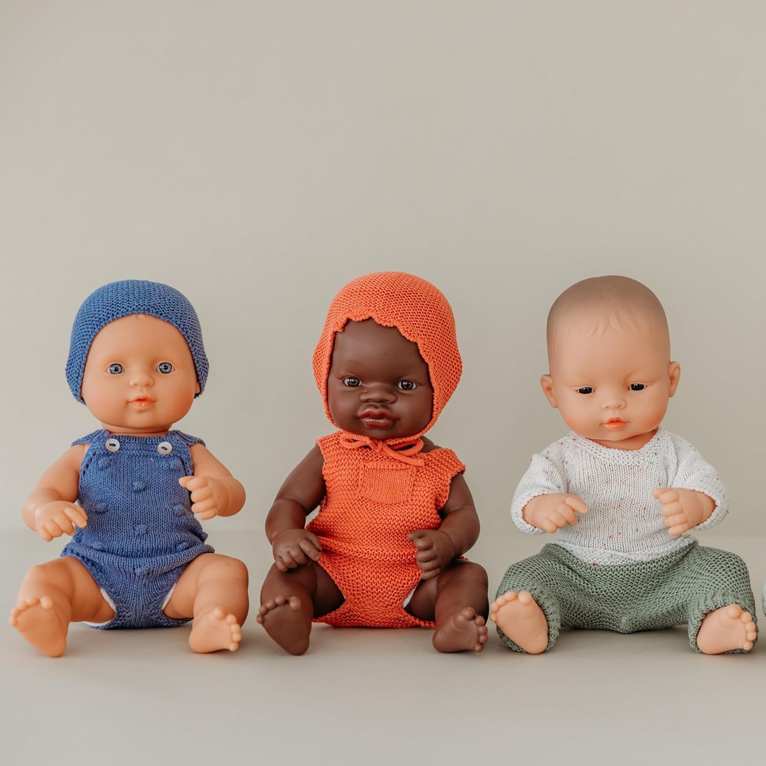 Miniland Baby poupée, garçon africain, 32 cm, anatomiquement correcte
