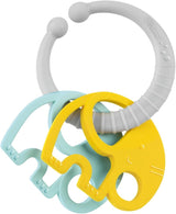 Chicco coffret repas Dou Dou, set bavoir, jouet chaise haute avec ventouse en forme de poulet mignon, avec deux hochets colorés, facile à attraper à partir de 6 mois Jouets pour bébés Naty Shop