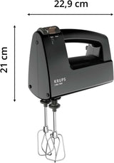 Krups 3Mix 7000 Batteur à main 60 Jahre Special Edition, 500 Watt, Knet- Und Rührhaken Aus Edelstahl, Langes Netzkabel, Zubehörtasche, F6085811, Schwarz/Kupfer Kitchen Naty Shop