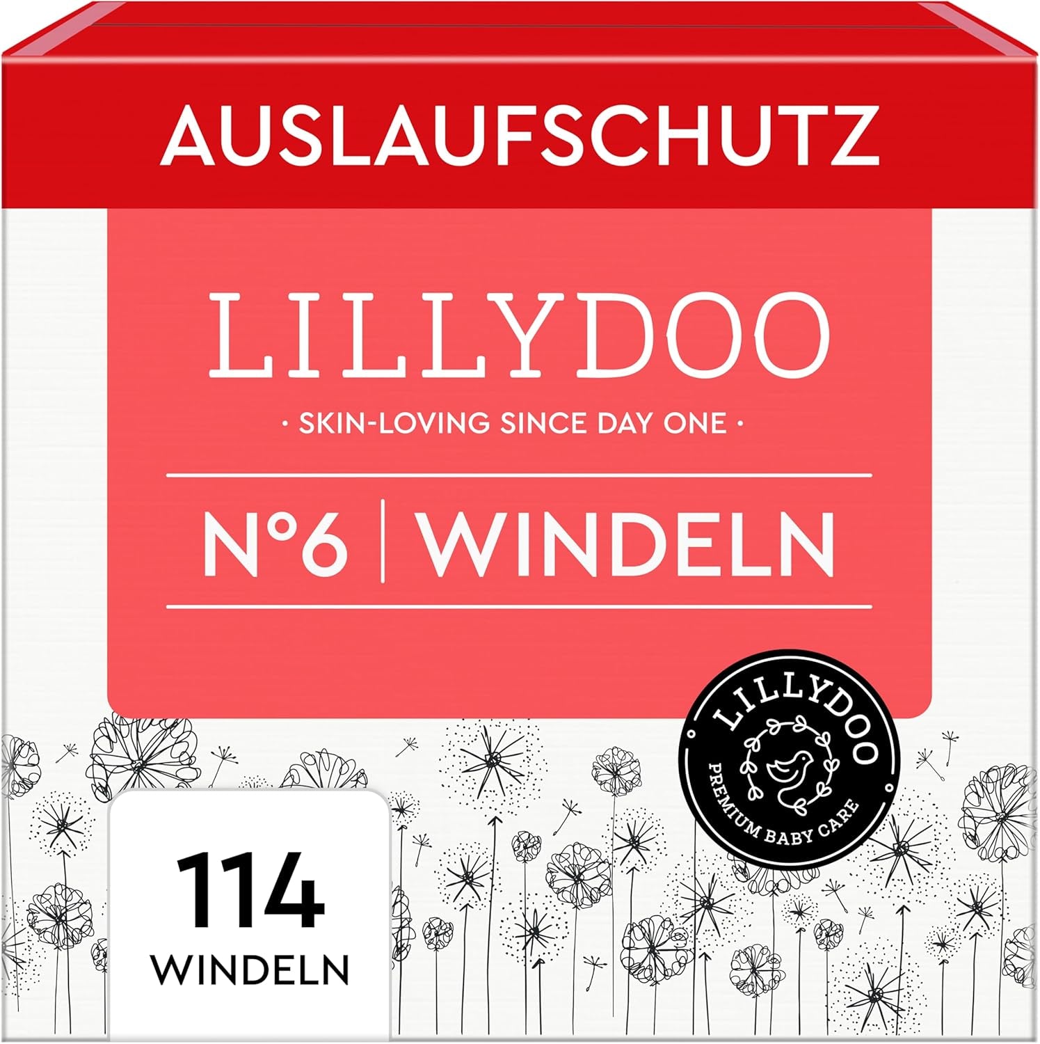 LILLYDOO Couches pour bébé respectueuses de la peau - Taille 3 (6-10 kg), 29 pièces, protection fiable contre les fuites, douces, sans parfum et sans lotion pour peaux sensibles, testées dermatologiquement