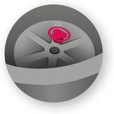 Scheurich Wave Globe High, récipient haut en plastique, granit noir, diamètre 29,8 cm, hauteur 40 cm, volume 6 l.